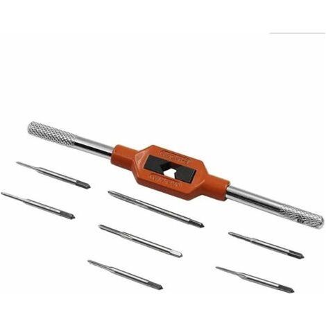 Kits Mini Main Vis Die métrique DIY Outil perceuse kit d'enfilage de taraudage M1.1 M1,2 M1.4 M1.6 M1.8 M2 M2.5 réglable avec robinet Clé M1-8, étui en plastique (1/5)