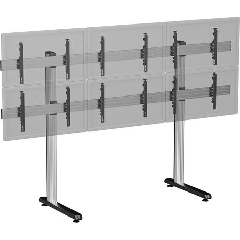 Support TV sur pieds - 6 écrans 45''-50'' - Hauteur 180 cm - A poser (1/3)