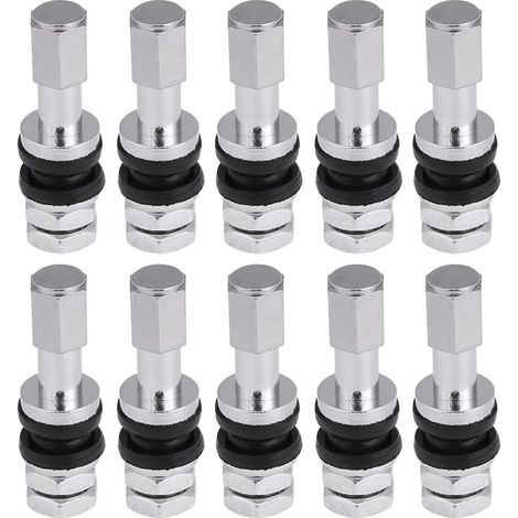 Emballage de 10, Tiges de Soupape de Pneu sans Tube sans Tubeless pour Motos, Voitures, Camions avec Bouchon de Poussière, Kit de Réparation pour les Fuites ou la Tige de (1/5)