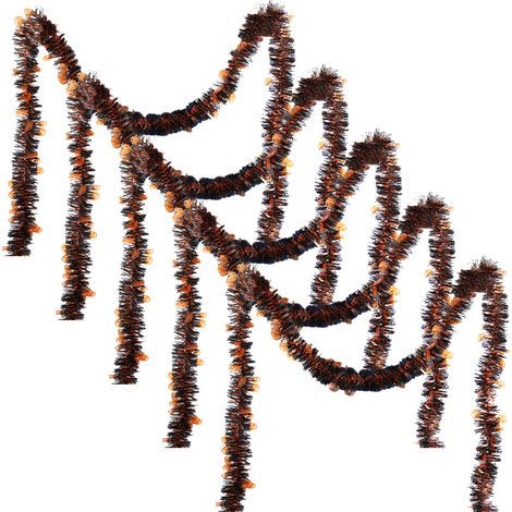 Guirlande Halloween - Fil Métallique PVC Brillant - 2,8 M - Décor Suspension Porte Mur Fenêtre - Lot de 5 (1/5)