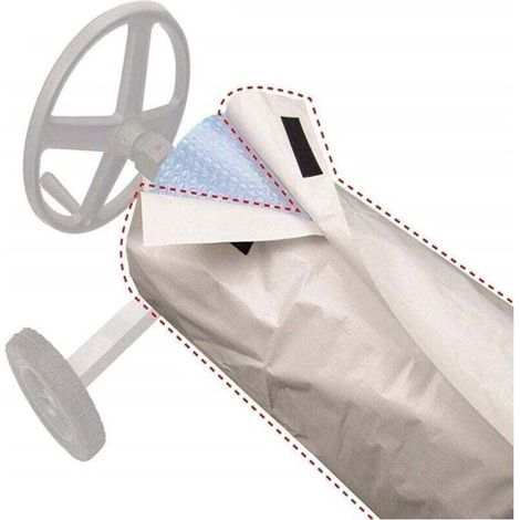 Couverture Enrouleur Bache Piscine Couverture De Piscine, Couverture Solaire Enrouleur Couverture De Protection Couverture Pare-soleil Imperméable Pour Protection Enrouleur Couverture Piscine 490x96cm (1/4)
