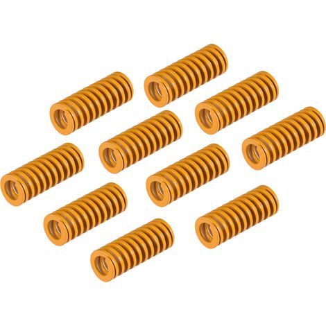 Ressorts de compression jaunes pour lit chauffant imprimante 3D, acier allié importé, Ø10mm L25mm, lot de 10, compatible Creality CR-7 CR-8 CR-10 CR-10 S4 CR-10 S5 (1/2)