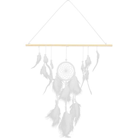 Ornements en plumes blanches, style japonais épuré, attrape-rêves à suspendre, cadeau d'anniversaire (1/5)
