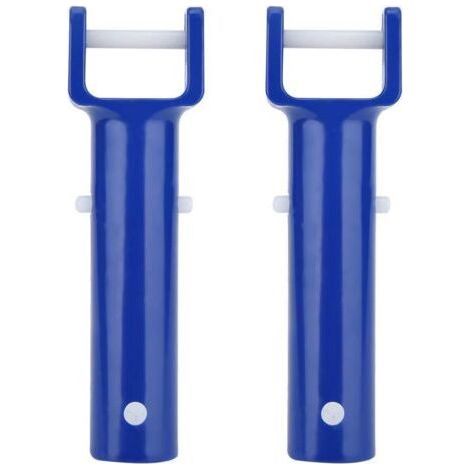 Lot de 2 Poignée de Remplacement Piscine - Articulation Fixation pour Manche Télescopique (1/5)