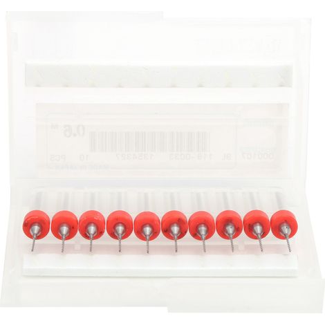 10 pièces Forets de Nettoyage pour Buse d'Imprimante 3D, Accessoires Imprimante Tridimensionnelle, Diamètre 0.6mm (1/5)