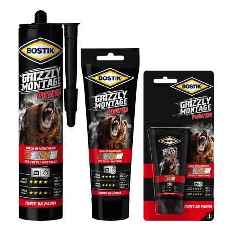 COLLA DI MONTAGGIO 'GRIZZLY MONTAGE' BOSTIK 250 gr - Tubetto - BOSTIK