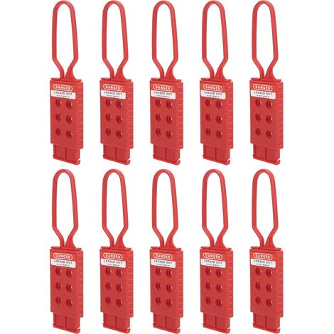 Lot de 10 verrous de sécurité à 6 trous en nylon isolant pour la maintenance des équipements industriels (1/5)