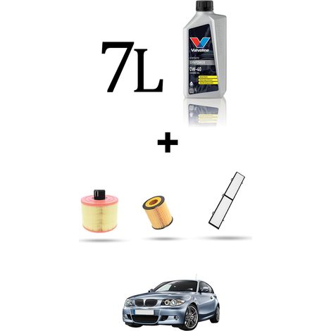 Kit tagliando 3 FILTRI e 7L OLIO compatibile con Bmw Serie 1 (E81,E82,E87,E88) 130i 195kw dal 2005 al 2012 (1/5)