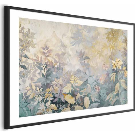 Poster – Wandteppichmuster mit bunten Blumen
