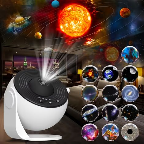 Filiyano – lampe intelligente – 1 globe céleste 13 en 1, film haute définition, projecteur de ciel étoilé galactique, lampe intelligente, rotation à (1/5)