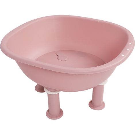 Siège de bain de siège pour soins post-partum, anti-hémorroïdes, cuvette profonde antidérapante, bonde étanche, trou de suspension, baignoire rose (1/5)