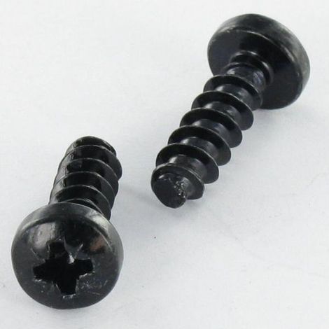 Vis pvc Tête cylindrique bombée TCB Pozi N°1 3X10 1412 KB Acier zingué noir microvis-100 pièces
