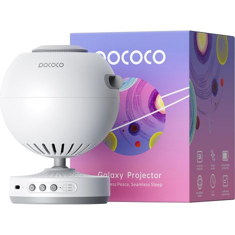 Projecteur Ciel Étoile, Projecteur Galaxie Rechargeable, 5K HD Discs Galaxie RéAliste, Autonomie 6h, Minuterie, 2 Disques Replaceable. DéCo Chambre, éTude, DéTente, Pour Adultes Et Enfants (1/5)