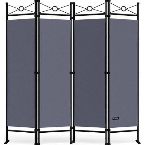 CASARIA® Lucca Room Divider Partition Wall Folding Privacy Screen Indoor/Outdoor Anthracite (1/9)