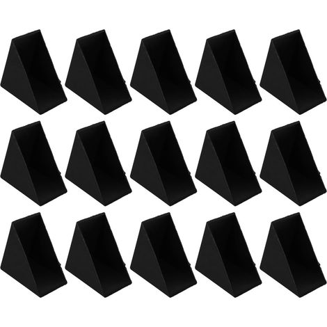 Lot de 20 protections d'angle noires en plastique pour meubles, design (1/5)