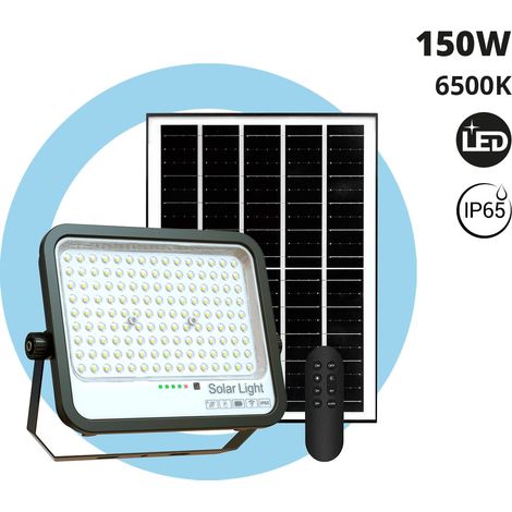 Proyector Solar Con Panel Y Mando A Distancia - 150W - 6500K
