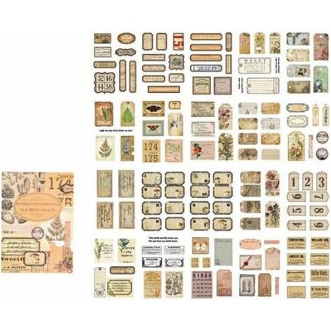 Stickers Scrapbooking - Motifs Nature Vintage - Imperméables - Pour Carnet et Décoration Intérieure - Lot de 3 (1/5)