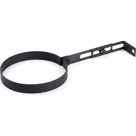 MAKA Collare Parete Canna Fumaria Legna Nero Ø 150 mm (1/5)