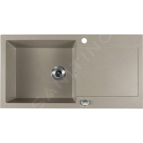 Sapho - Évier en granite, 97x50 cm, beige GR1612 (1/5)