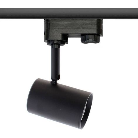 Foco carril LED RAIL COOK, 7W, negro, trifásico, Blanco cálido