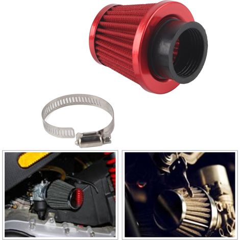 Luftansaugset mit 38-mm-Filter für Offroad-Motorräder, Quads und Dirtbikes (rot)