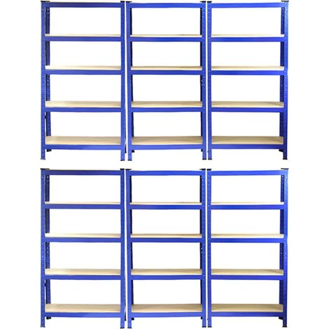 Monster Racking T-Rax Heavy Duty Shelving Units, Blue, 75cm W,