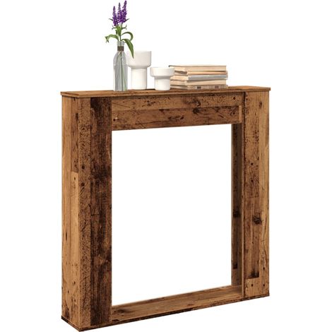 Kaminumrandung Altholz-Optik 100x20x100 cm Holzwerkstoff