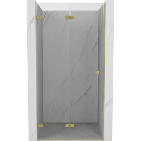 Mexen Lunar-F porte de douche pliante gauche 50 cm, transparent, or brossé - 836-050-000-55-00-L (1/3)