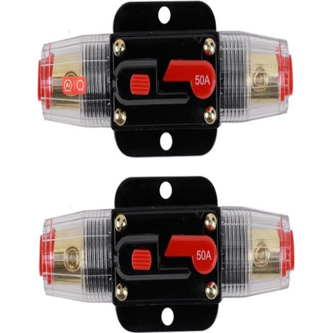 Disjoncteur Automatique 12 V 24 V 20 A 50 A Pour Voiture Bateau - Interrupteur De Protection Avec Réinitialisation Manuelle (1/5)