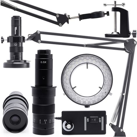 Microscope numérique solo 10A + éclairage réglable LED 60XLED + bras de 50 mm (1/5)