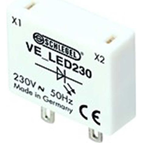 Georg Schlegel Vorschalteinheit zum Betrieb einer LED an 230V AC Flachstecker 2,8mm x 0,8mm - 1 Stück