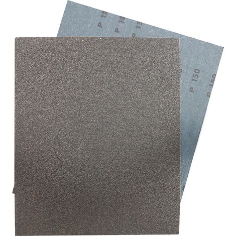 Feuille abrasive RS PRO, Oxyde d'aluminium grain P150, Fin, 280mm x 230mm ( Prix pour Paquet de 25 )