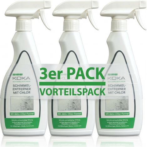 3x Schimmelentferner mit Aktiv-Chlor-Formel je 500ml