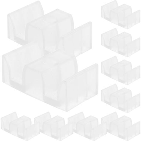 Guide Inférieur de Porte Verre, Lot de 10, Plastique Pare-chocs Anti-collision pour Porte de Salle de Bain, Installation Facile, Format Compact Moderne (1/5)