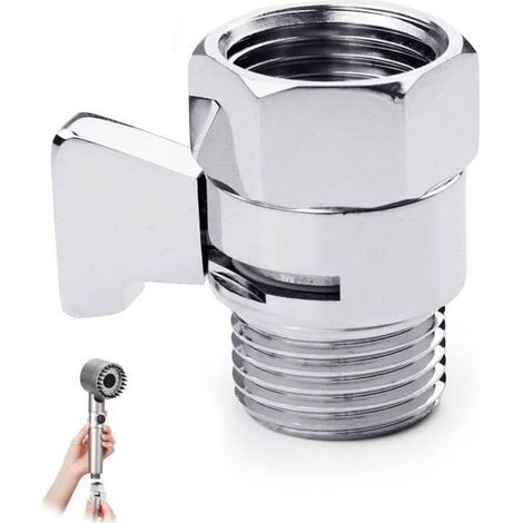 Raccord de vanne de commutation droit à filetage intérieur et extérieur à 4 points, douchette de pistolet de pulvérisation, G1/2 (1/4)
