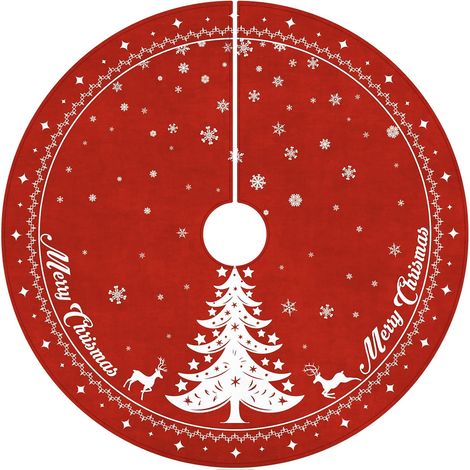 Weihnachtsbaumspitze, 122 cm, rot, rund, Weihnachtsbaumspitze, Hirsch und Schneeflocke, Weihnachtsdekoration für Zuhause (1/5)