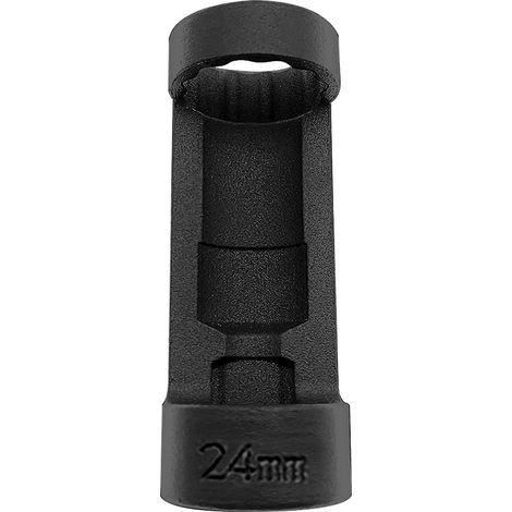 Federbeinmuttern-Steckschlüssel, 12-kant, 1/2"-Antrieb, Federbein-Steckschlüssel, Kfz-Reparaturwerkzeug (19 mm, schwarz) – 24 mm, schwarz