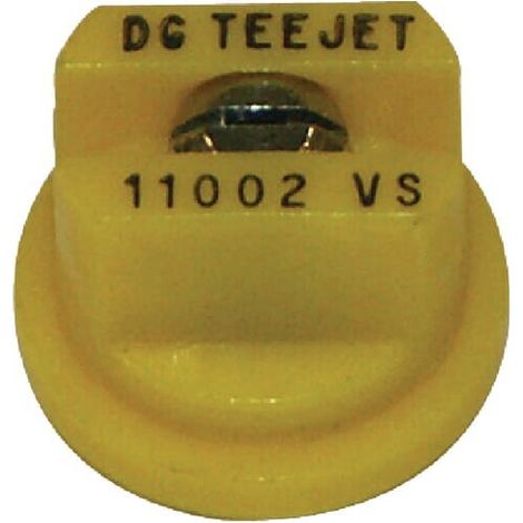 Tobera est谩ndar doble chorro plano DG 110掳 02 amarillo acero inoxidable TeeJet TEEJET DG11002VS