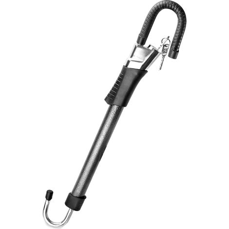 Bloqueo de volante para coche, bloqueo de volante de acero reforzado para coches, autocaravanas, camiones y automóviles, ajustable de 67 a 81,5 cm. (1/3)