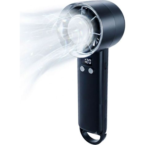 Mini Ventilatore Turbo Portatile USB Ricaricabile Display Led Tascabile 1200mah (1/5)