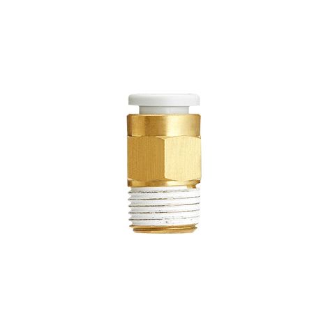 Adaptateur droit fileté SMC KQ2 vers Enfichable, 8 mm R 1/4 Mâle ( Prix pour Paquet de 10 )