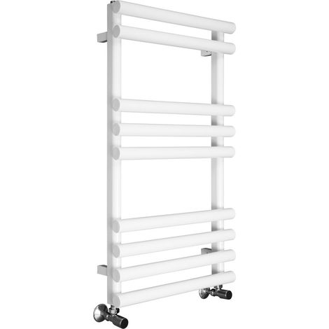 878 x 500mm Designer White Heated Towel Radiator Warmer (1/5)