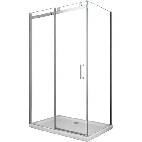 Box doccia rettangolare vetro trasparente con easy-clean h 190 mod. Cosmopolitan 70x100 cm
