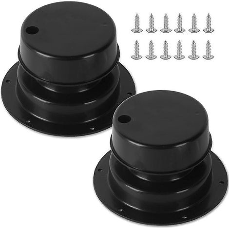 2er-Pack Wohnmobil-Dachlüftungsabdeckungssets für Wohnwagen, schwarz