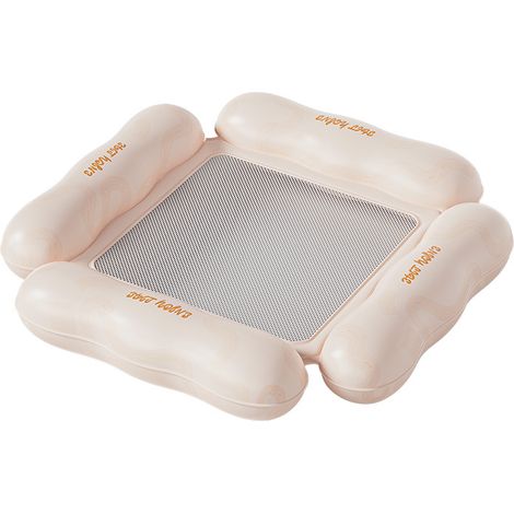 Lit Flottant Pliable en Tissu Maillé, Matelas d'Eau Gonflable pour Piscine et Plage, Chaise Longue Portative pour Activités Nautiques
