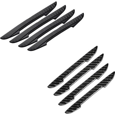 8 Bandes de Protection Carbone (4 Poignées + 4 Creux de Porte)|Adhésif Autocollant|Protection Anti-Rayures pour Portes/Rétroviseurs|Décoration Auto Résistante aux Intempéries (1/5)