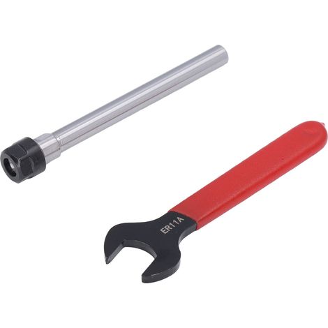 Mandrin de fraisage ER11 à queue droite avec extension et clé pour CNC, accessoire d'usinage 100mm C10-ER11A-100L
