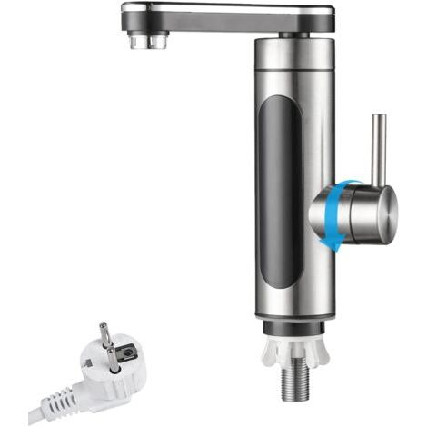 Robinet d'eau chauinstantanée robinet rotatif sans réservoir électrique Accessoires avec affichage numérique LED 3300W pour cuisine camping-car (1/5)
