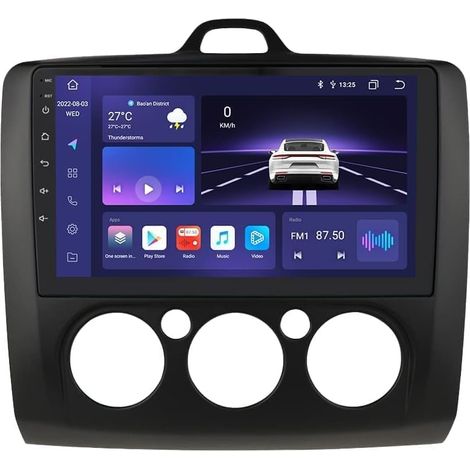 Android-Autoradio, Bluetooth-Freisprecheinrichtung, kompatibel mit Ford Focus exi MT 2 3 MK2 / MK3 2004–2011, HD-Touchscreen, unterstützt Apple Mat/Android-Autoradio