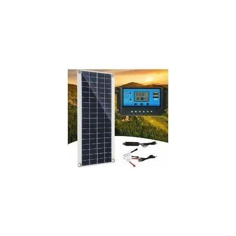 300W, 12V Solarpanel mit 60A Solar-Laderegler-Ladegerät-Set, ideal für Wohnmobile, Yachten, Outdoor-Aktivitäten und Gartenbeleuchtung. (1/5)